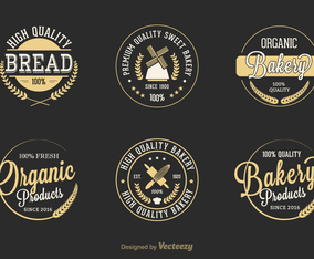 Free Retro Bakery Vector Labels