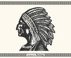 Free Hand Drawn Native American