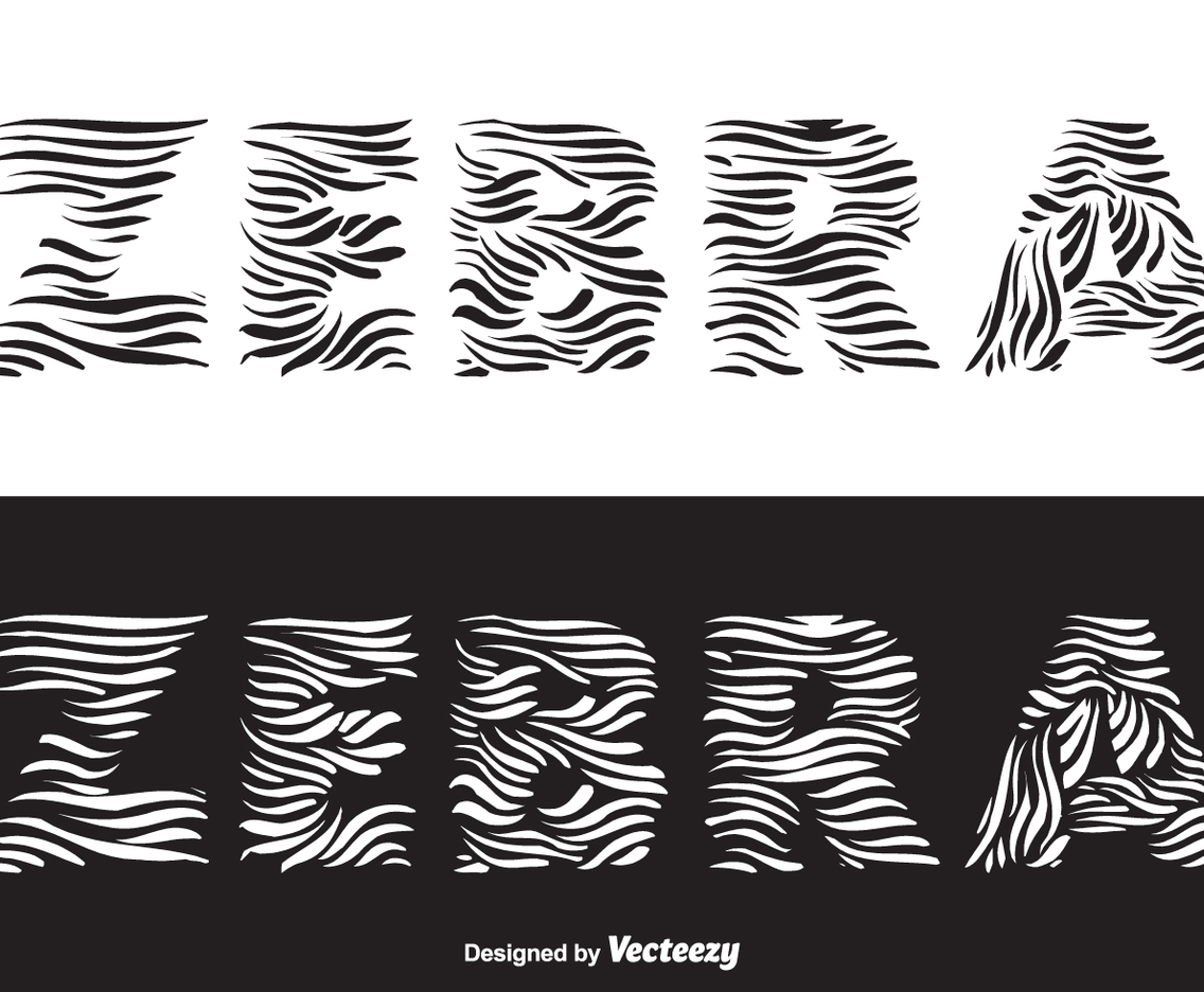 Free Zebra Vector Lettering