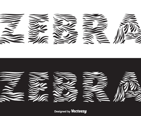 Free Zebra Vector Lettering