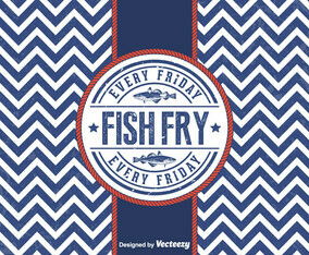 Free Vector Friday Fish Fry Badge