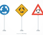 Free Vector Roundabout Traffic Signs