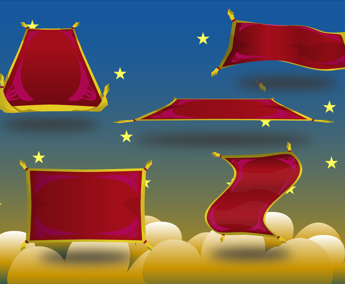 1001 Nights Magic Carpet Vectors