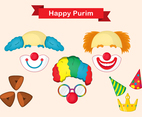 Purim Mask Vector Set