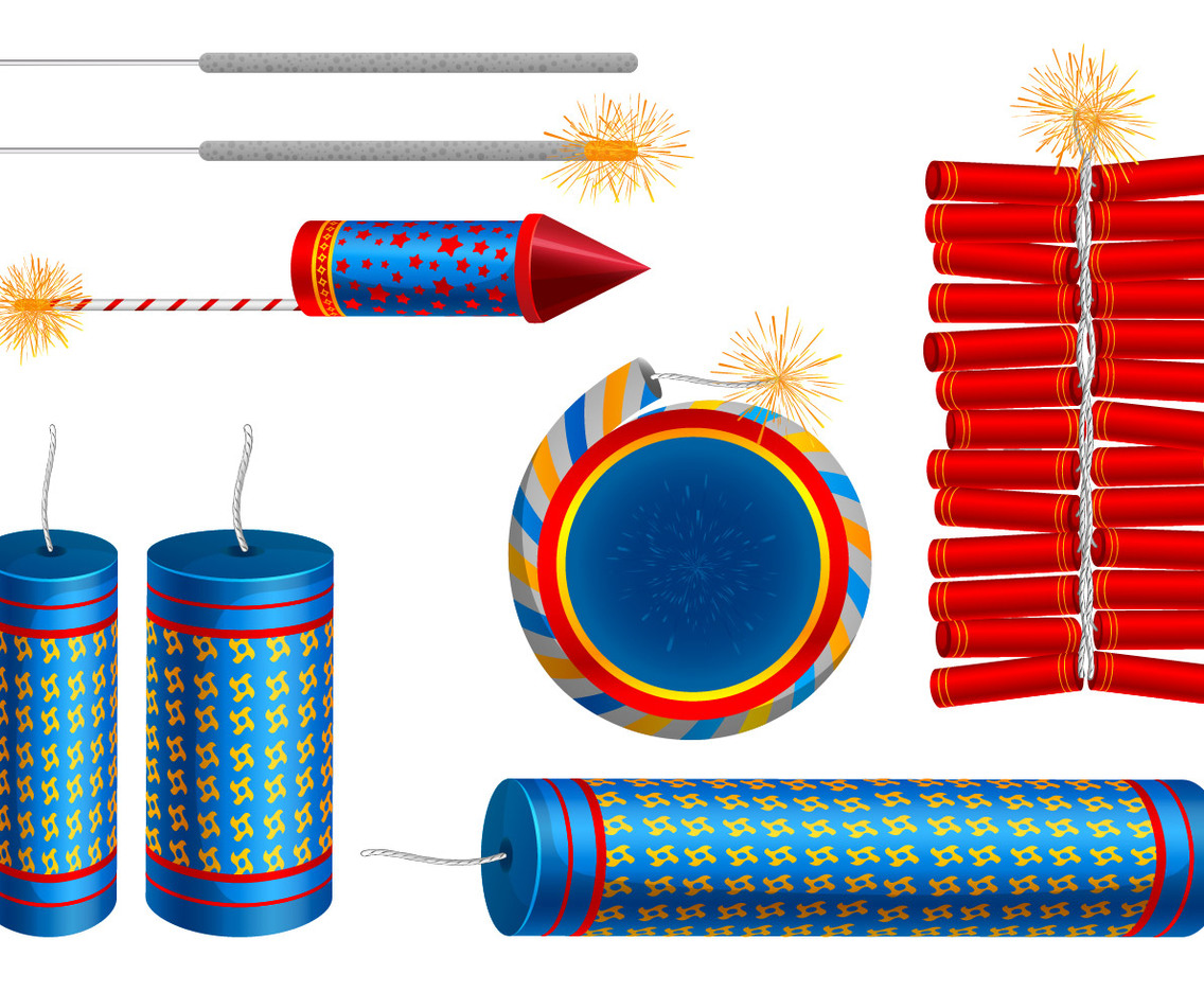 Fire Cracker Vector Set