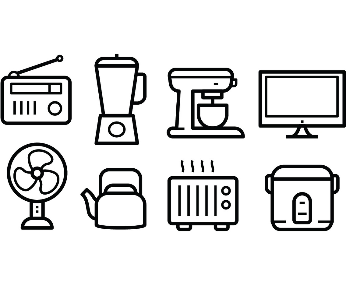 Free Home Appliances Icon Set