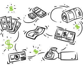 100 Dollar Doodle Sketch