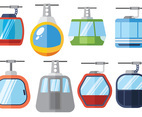 Free cable car icons vector