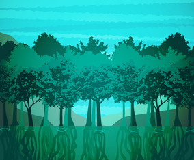 Mangrove Illustration Vector