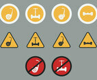 Segway Signs Icon Set