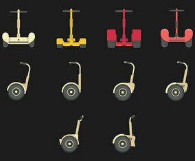 Segway Flat Icon Set