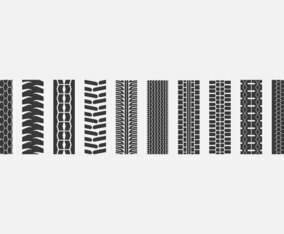 Tractor Tire Icon Set