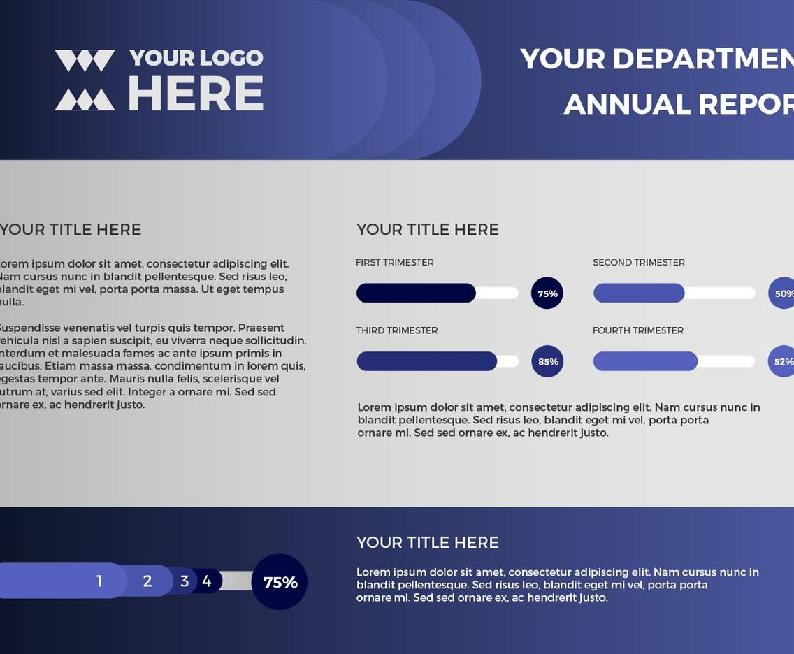 Free Annual Report Vector Presentation 13