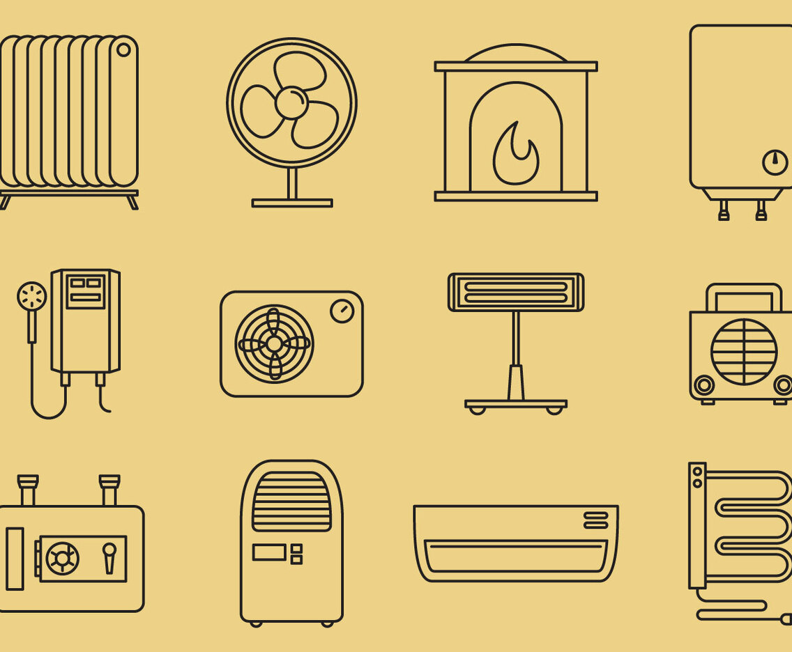 Home Heating Icons