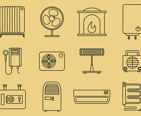 Home Heating Icons