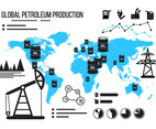 Oil Field Vector Infographics