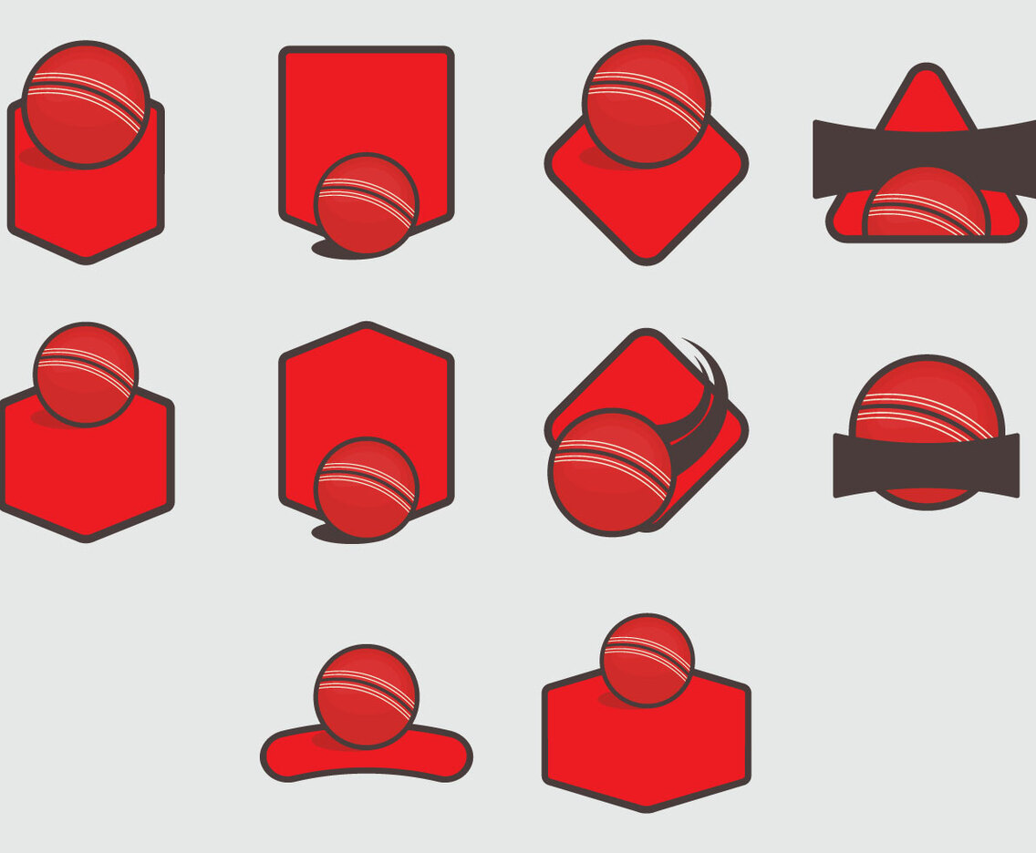 Dodge Ball Template Icon Set