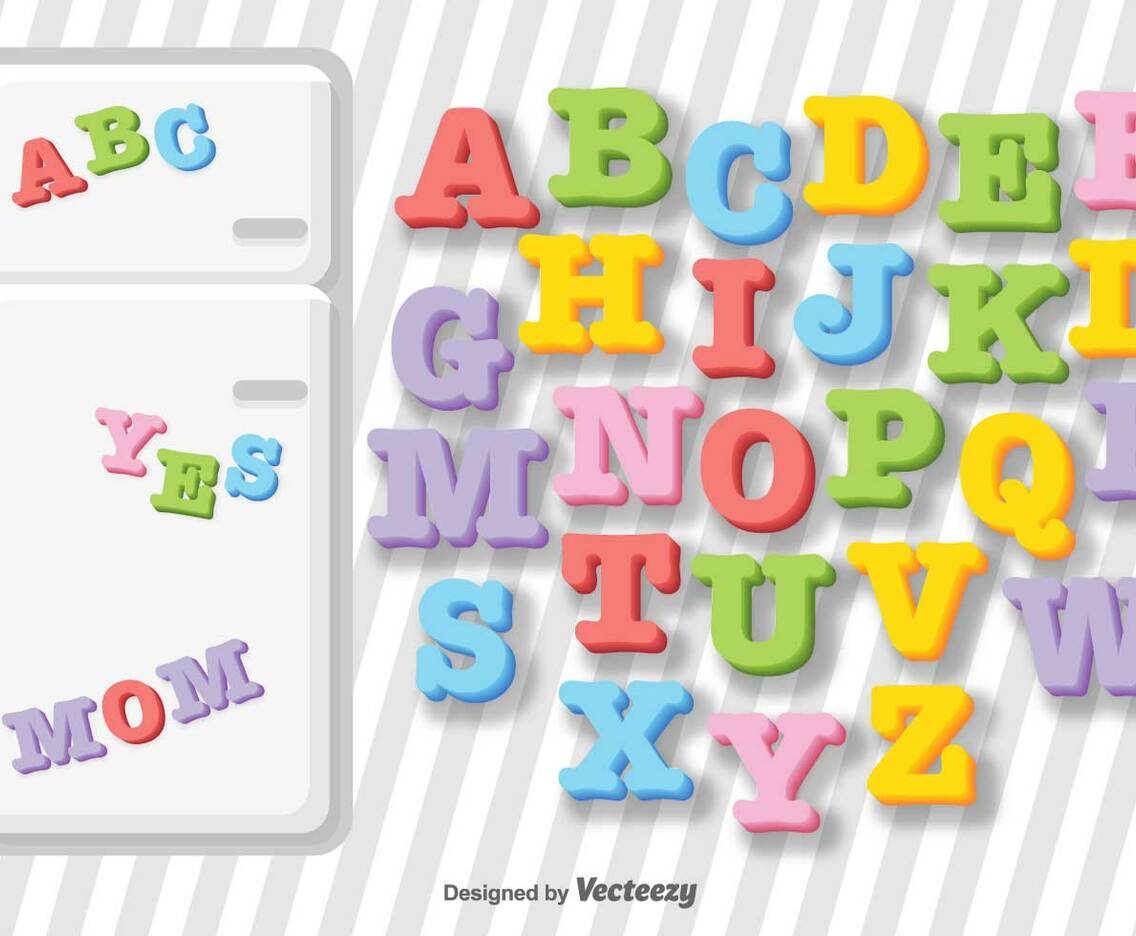 Vector Fridge Letter Magnets