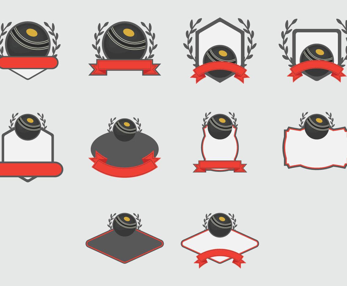 Lawn Bowls Template Arcade Icon Set