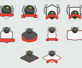 Lawn Bowls Template Arcade Icon Set