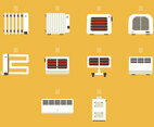 Heater Device Icon Set
