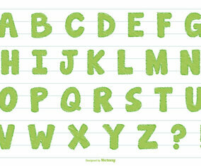 Cute Scribble Style Alphabet Set