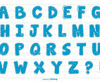 Cute Scribble Style Alphabet Set