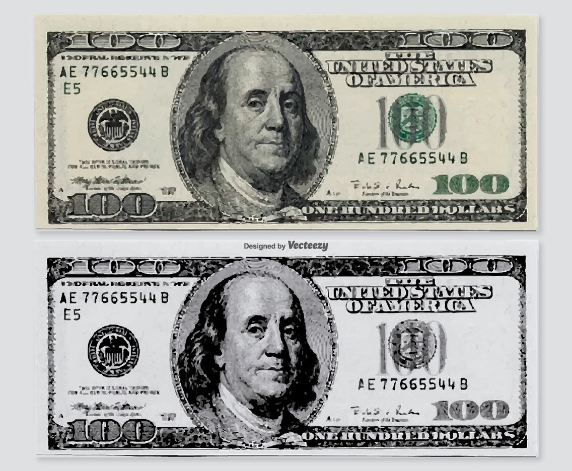 Hundred Dollar Vector Bills
