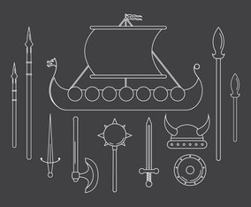 Vector Set of Viking Icons
