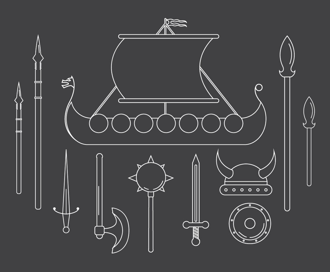Vector Set of Viking Icons