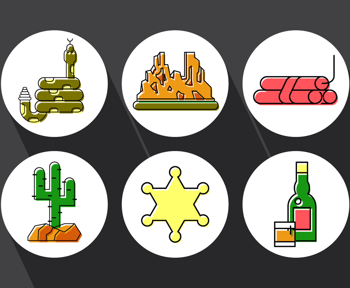Set of Wild West Icons