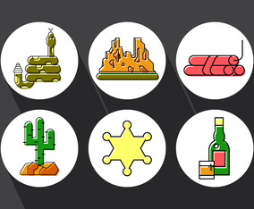 Set of Wild West Icons