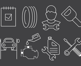 Vector Illustration of Oil Change