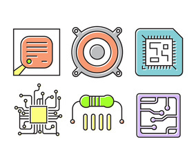 Vector Set of Various Cpu-s