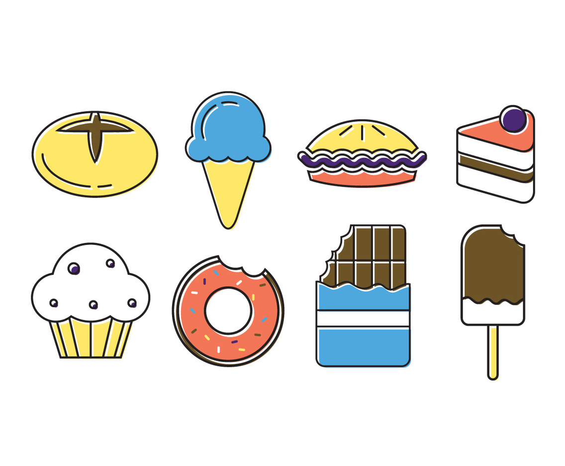 Vector Set of Sweets