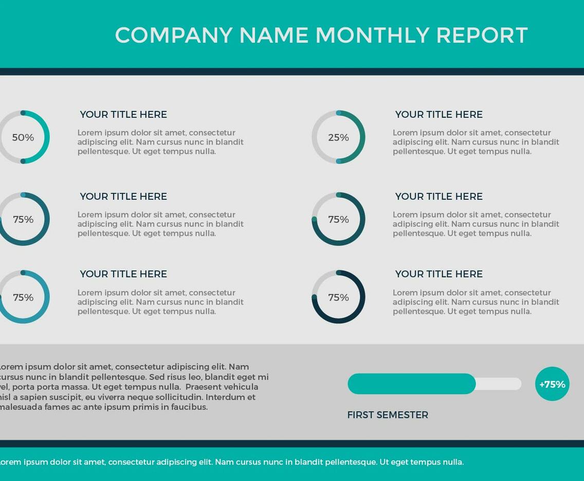 Free Annual Report Vector Presentation 10