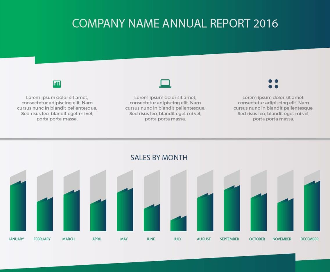 Free Annual Report Vector Presentation 3