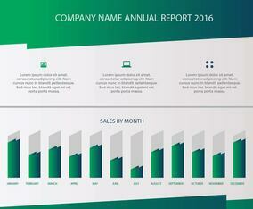 Free Annual Report Vector Presentation 3