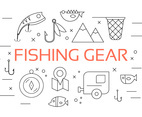 Vector Set of Fishing Tools