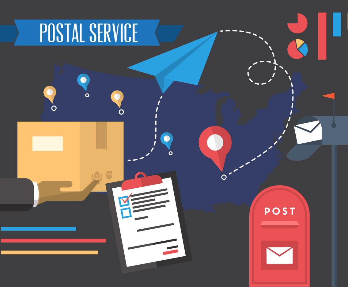 Vector Illustration of Postal Service