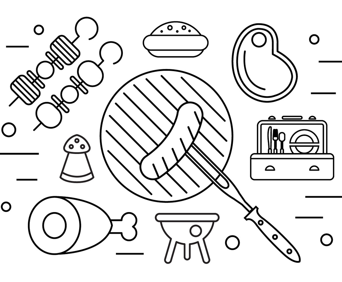 Family Picnic Illustration in Vector