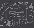 Vector Set of Fishing Tools