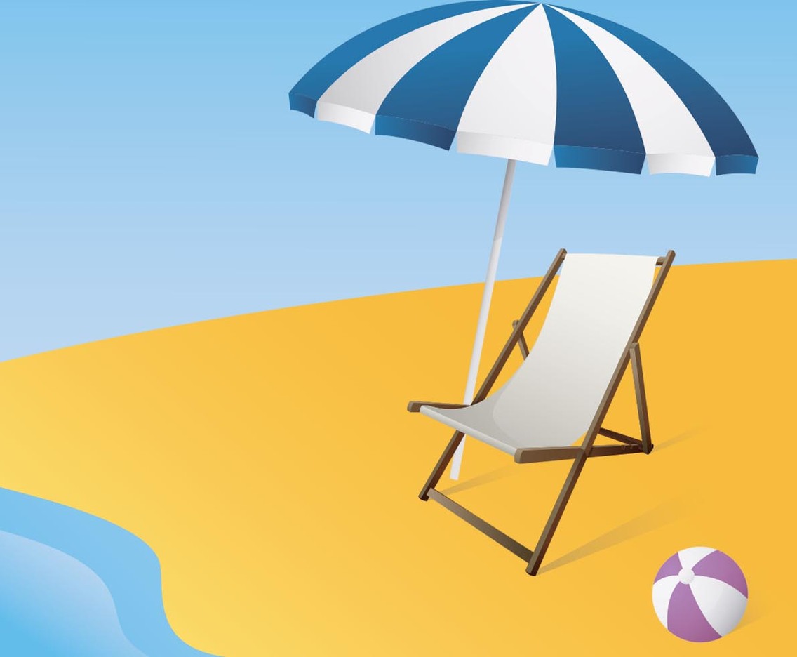 Illustration Of A Canvas Deck Chair