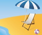 Illustration Of A Canvas Deck Chair