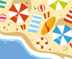 Free Summer Beach Vector Illustration