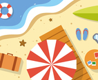 Free Summer Beach Vector Illustration