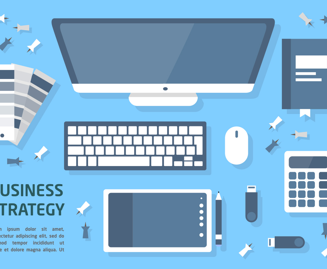 Free Flat Business Strategy Vector Illustration