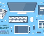 Free Flat Business Strategy Vector Illustration