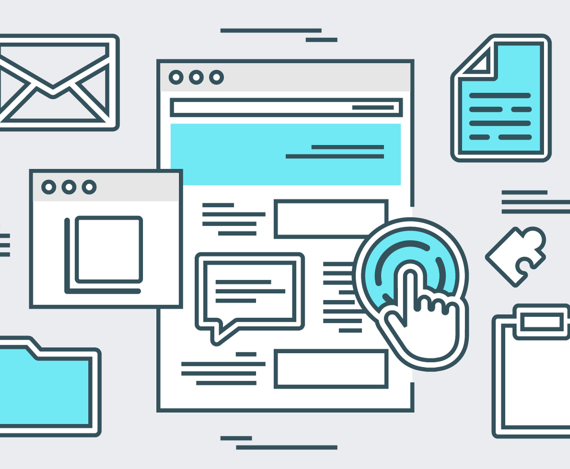 Free Flat Website Elements Vector Background