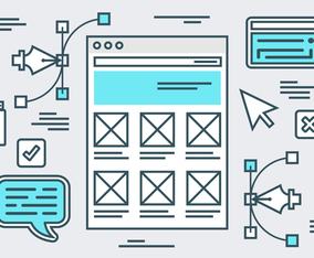 Free Flat Website Layout Vector Background